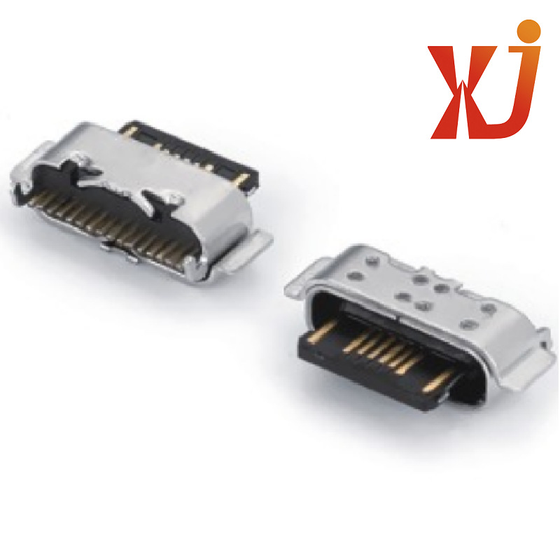 高品质USB连接器  移动快充type c母座16p 耐温TYPE C插座沉板