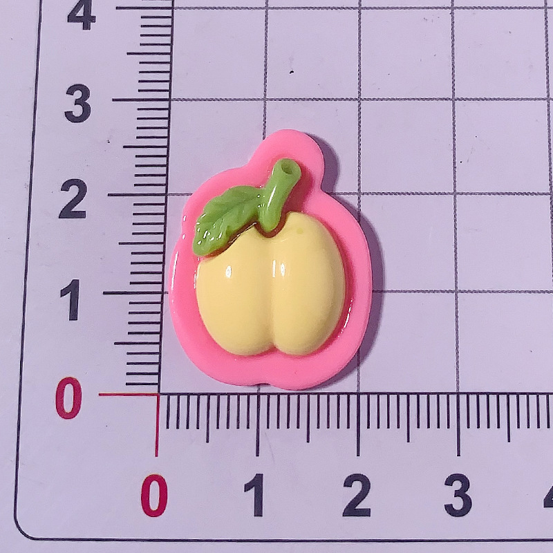 Nuevo sistema de color macarón manzana diy accesorios de resina pinzas de cabello accesorios de cabello caja de teléfono móvil botones de zapatos material de parche hecho a mano