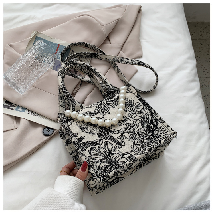 275g Weight Canvas Lining Material Open Closure Type Single Shoulder Strap Strap Type Messenger Bag Bags Type Shopping Occasion Canvas Material Solid Color Pattern All Seasons Season Women's Gender Vintage Style Style Square Shape Black Color Medium Size Large-capacit Canvas Bag College Students Tote Bag 17