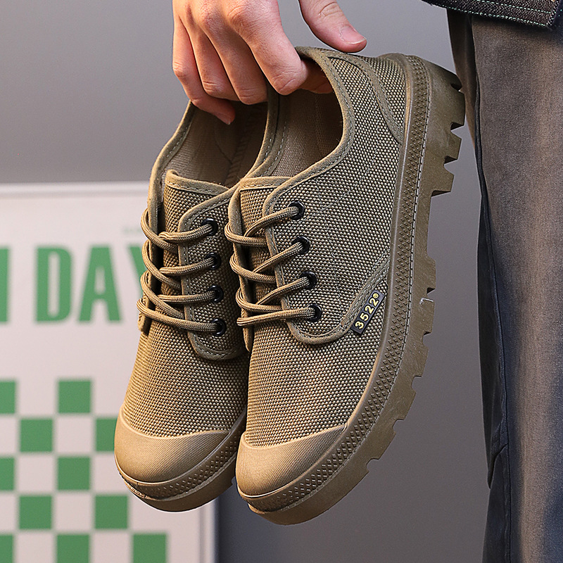 英伦工装休闲鞋男夏季耐磨鞋户外帆布防滑复古潮流马丁鞋厂家直销