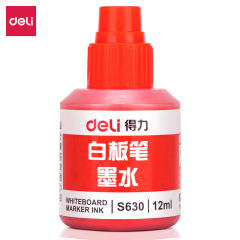 Deli S630 whiteboard pen ink 12ml blue black red whiteboard pen refill liquid refill ink