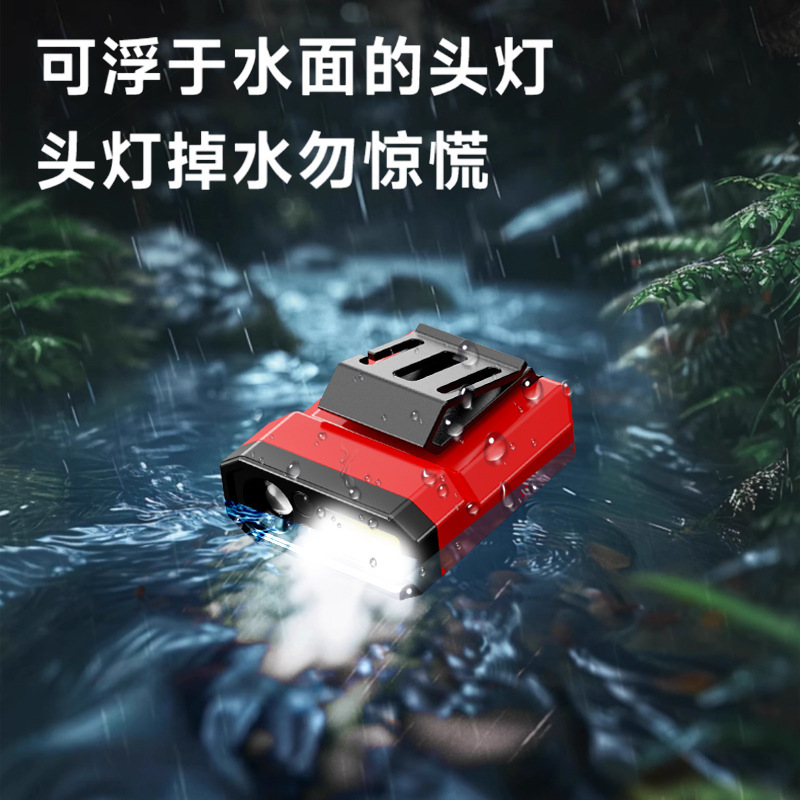 厂家现货充电led头灯强光长续航户外防水头戴式感应钓鱼批发超亮|undefined
