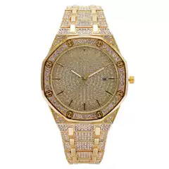 Foreign Trade Popular Fashion Octagonal Diamond Full Diamond Calendar Women's Watch Women's Watch Women's Watch Manufacturer Spot Wholesale