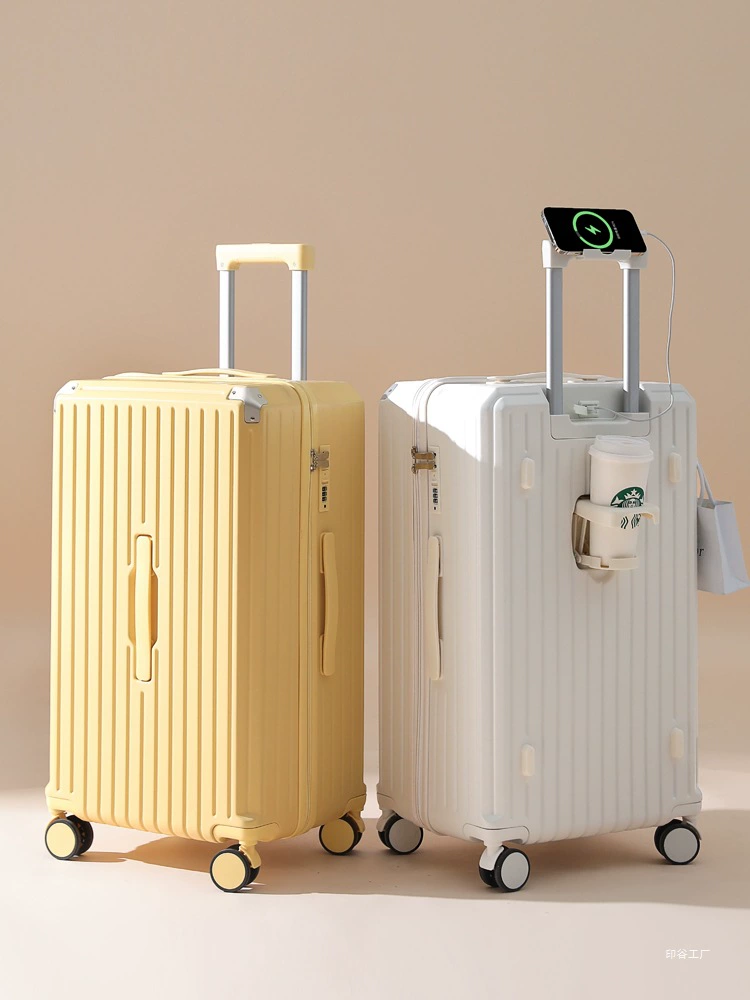 Многофункциональный чемодан, женский кожаный чемодан на колесиках, 37 точек, большая вместимость, 28inch ящиков с паролем, студенческий утолщенный чемодан для мужчин