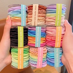 Children's hair elastic bands for girls do not hurt the hair. Hair bands are elastic and good. Baby colorful hair bands. Girls' rubber bands.