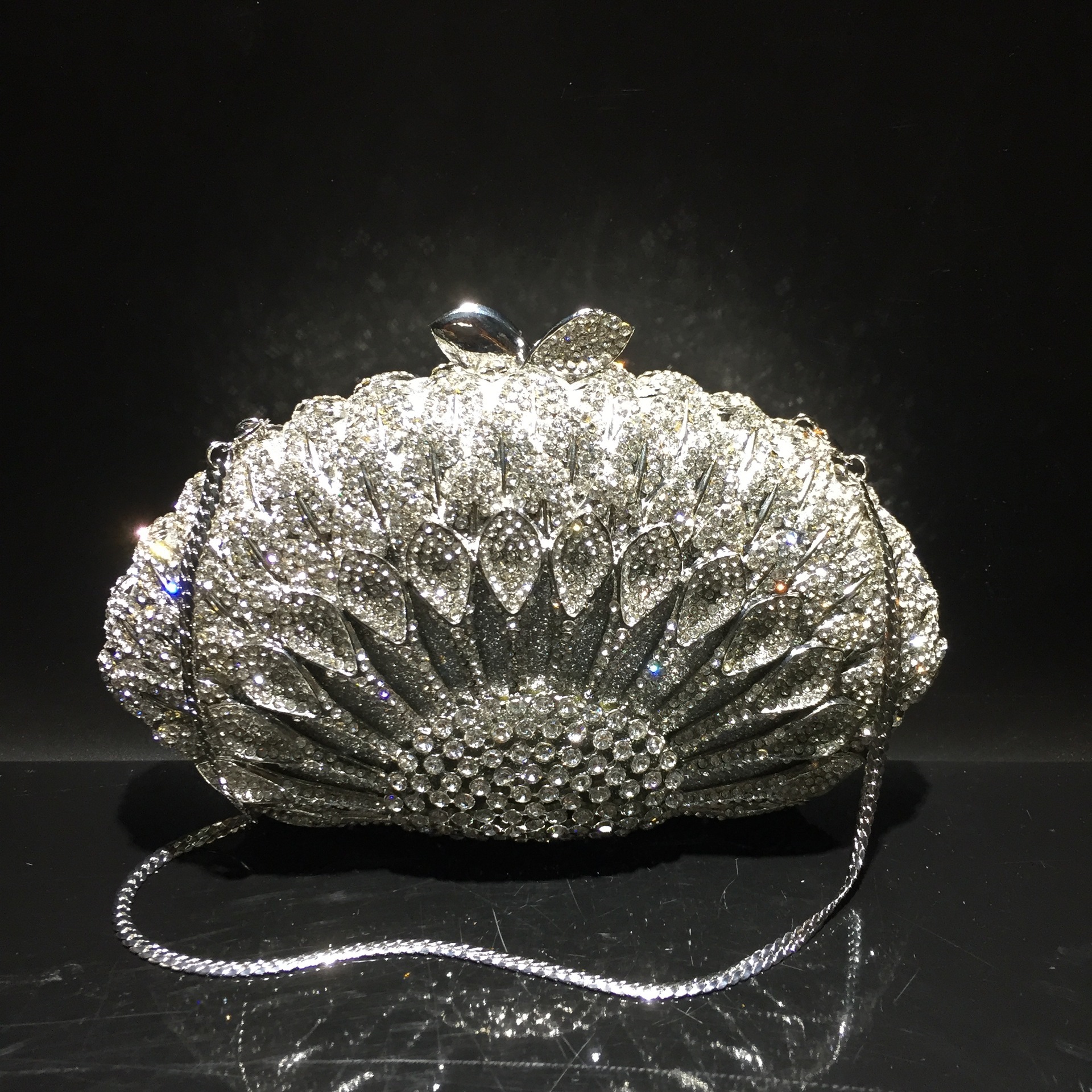 BL089 AliExpress bolso de diamante de cristal de metal de aire bolso de cena bolso de diamante de damas bolso de mano oro plata