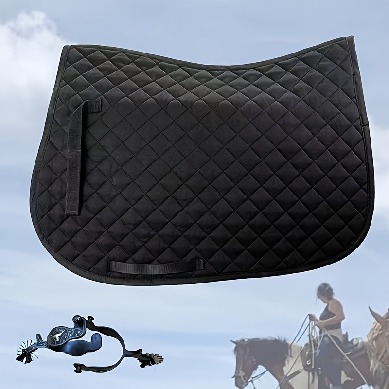 British Style Saddle Pad Sweat-Absorbent Breathable Non-Slip Plaid British Saddle for All Kinds of Uses Including Dance and Obsta