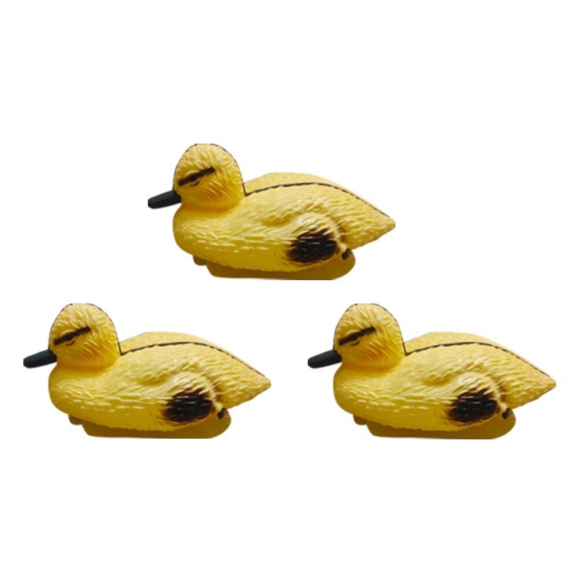 Suministro transfronterizo de patos amarillos de plástico simulados para paisajismo de jardines y lagos al aire libre, utilizados como cebo para la caza de animales.