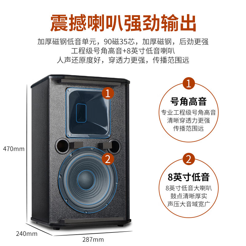 Lion Music AV108BX108 sala de conferencias conjunto de combinación de audio entrenamiento aula música de fondo equipo del sistema de refuerzo de sonido