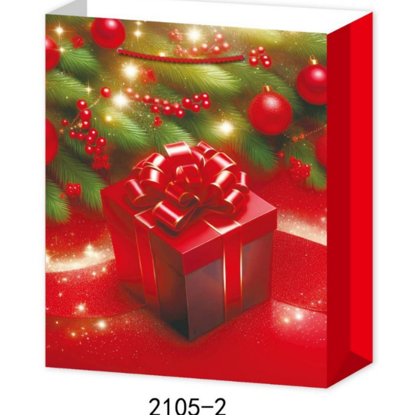 简约可爱圣诞节礼品袋精致ins风节日礼物手提袋伴手礼大容量纸袋