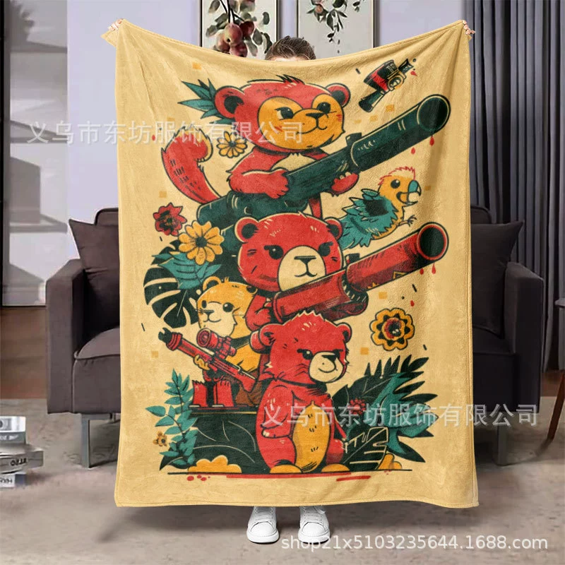 Современные мультипликационные креативные теплые и удобные фланелевые одеяла для подарков