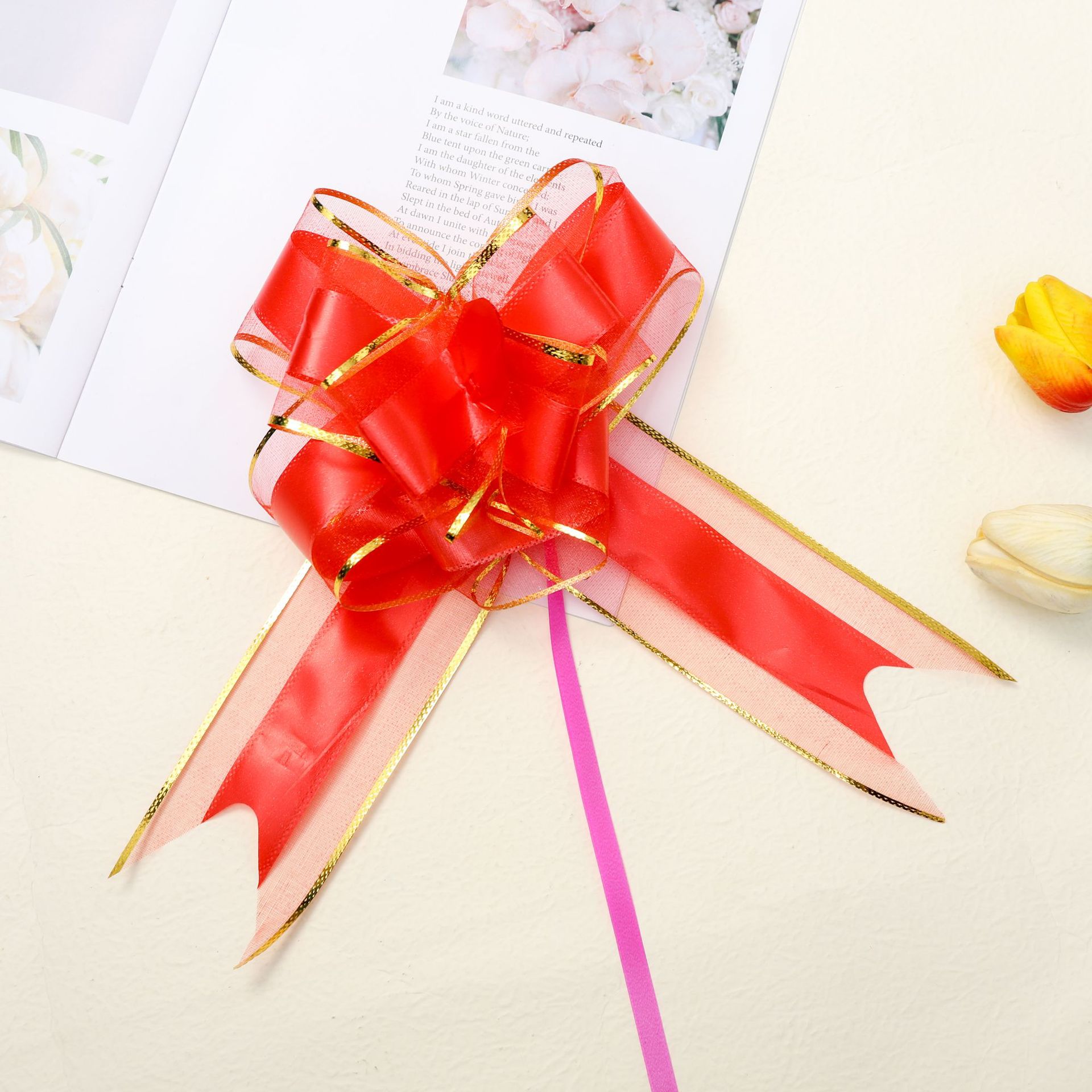 Transfronteriza regalo coche mango arco guirnalda grande 70 borde dorado tinta nieve hilo guirnalda boda decoración de la habitación cinta