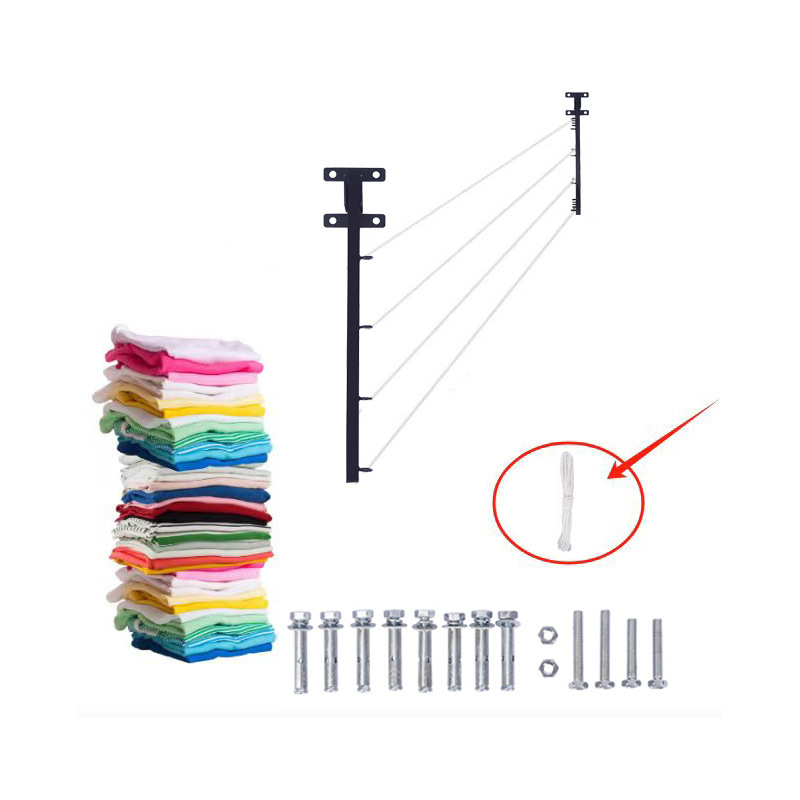 Exclusivo transfronterizo para tendedero plegable, alto soporte de carga, ahorro de espacio, tendedero, tendedero telescópico perforado al por mayor