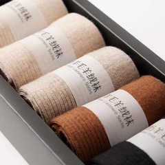 48本の精紡カシミヤウールの靴下の女性の中筒の靴下の秋冬の防寒の保温の毛の靴下の純色のメリヤスの家の靴下