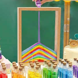 流沙画签到相框沙瓶画幼儿园开学婚礼互动仪式感场景布置创意摆件