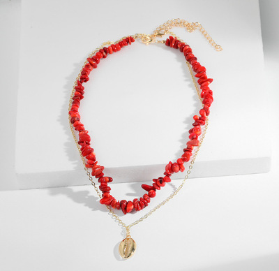 Europe and America Popular new pattern Jewelry Wholesale 1 stone shell Necklace summer Vacation wind Jewelry Qingdao Jewelry