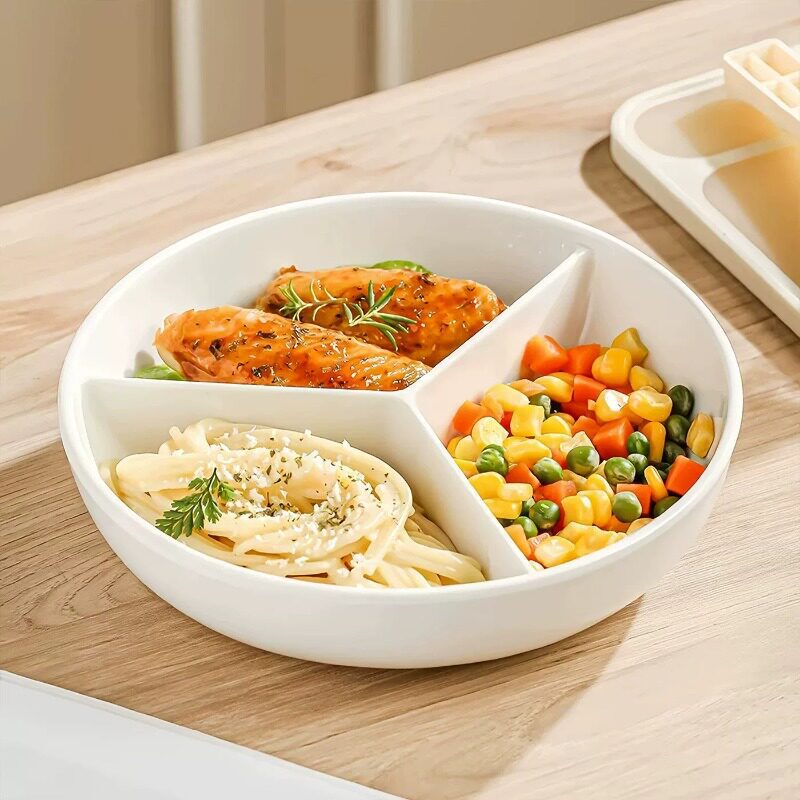【Large Size 19cm Diameter】Steaming Plate, Dinner Plate, Baby Food Supplement Steaming Bowl, Divided Steaming Tray