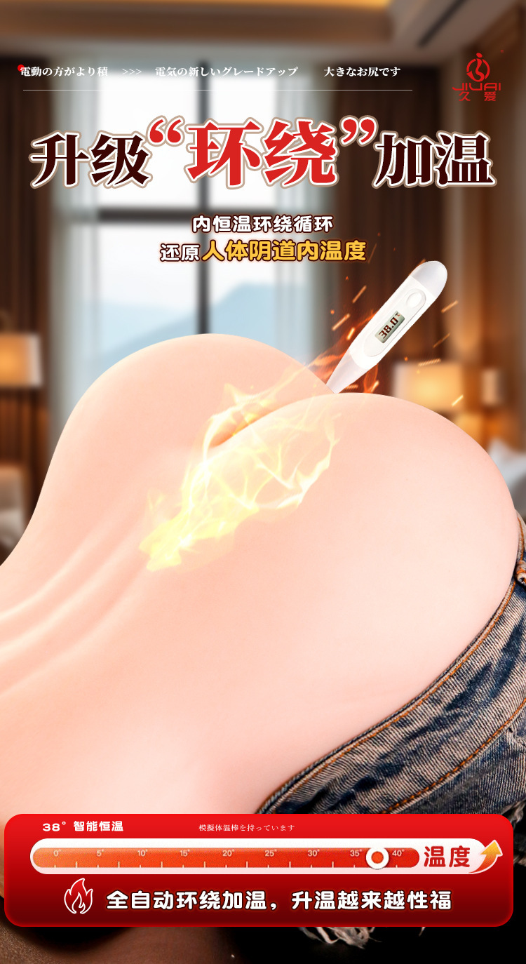 Jiuai Electric Clip Suction Heating Half-Body TPE Doll with Dual-Channel Inverted Mold — detail image 4