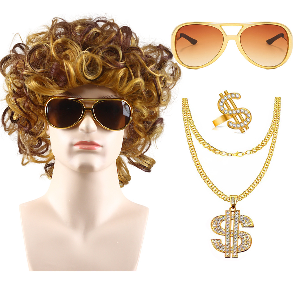 Tuhao Double Color Tea Cat Dollar Opening Ring Dollar Necklace