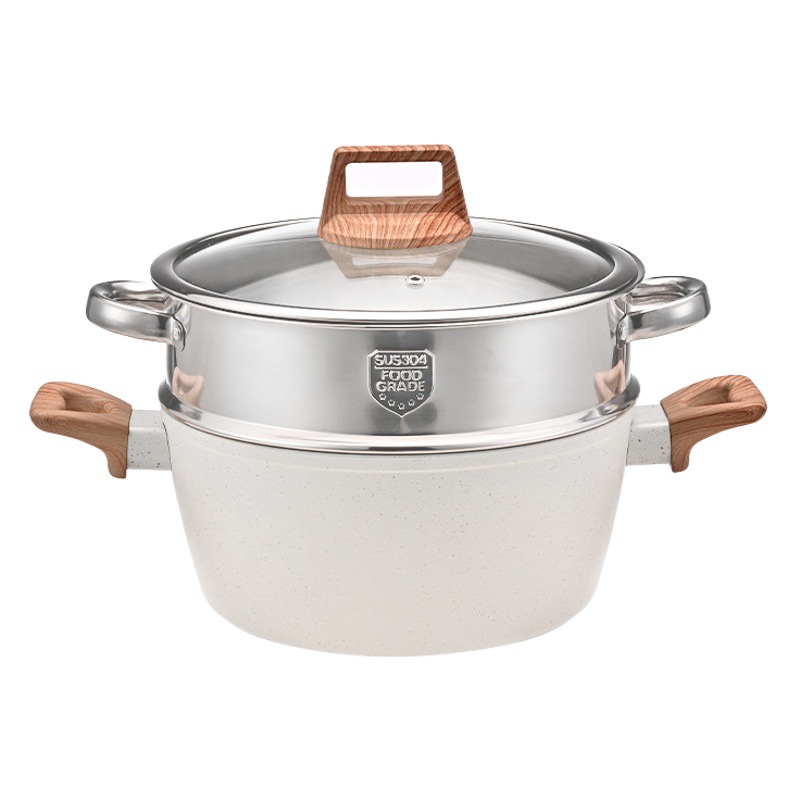 Comercio exterior transfronterizo al por mayor maifan Piedra sartén antiadherente juego completo olla doméstica traje freír sopa olla Cocina de Inducción estufa de gas