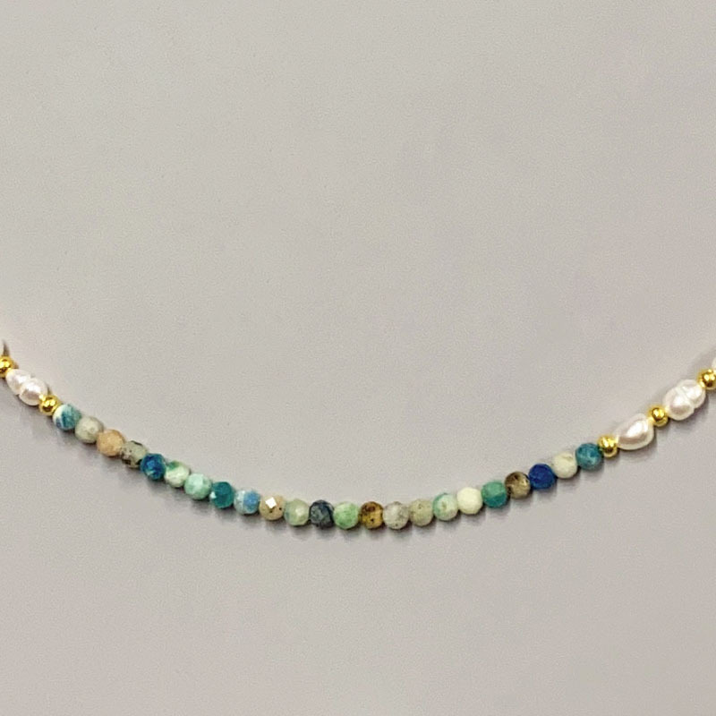 40g Weight Beads Pendant Material Necklace Classification Titanium Steel Chain Material 1 Piece Quantity Holiday, Daily Occasion natural stone, Freshwater Pearl, Titanium Steel Material Geometric Pattern Women's Gender Irregular, Chain Design Simple Style Style Simple Style Geometric Natural Stone Freshwater Pearl Titanium Steel Necklace In Bulk 4