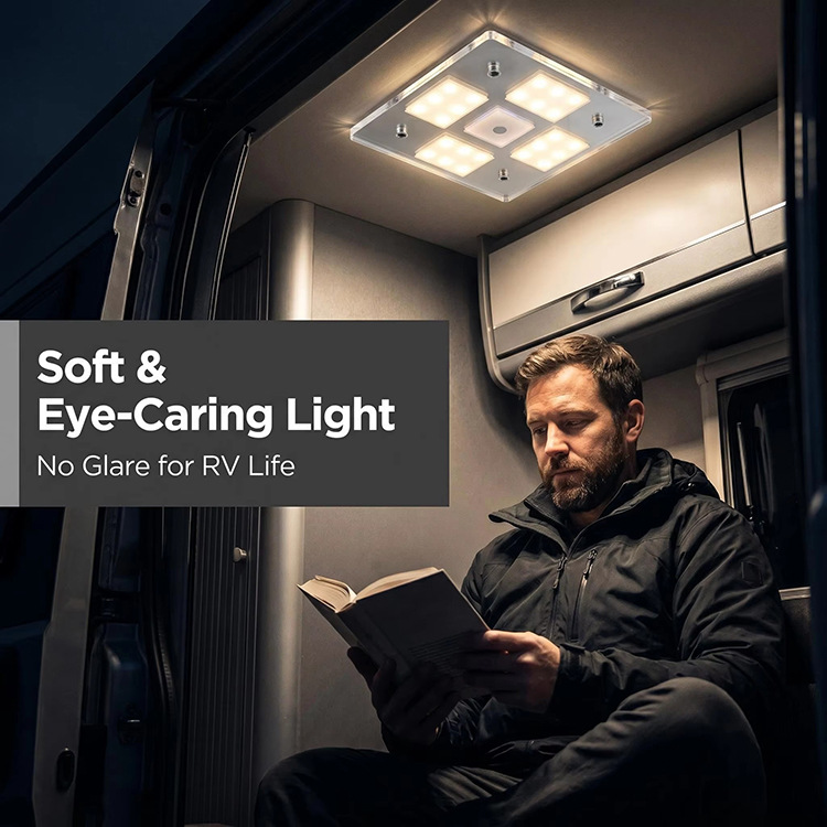 RV LED touch screen lighting 10-30v ceiling light LED car reading light yacht light modified lighting