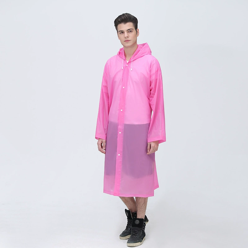 Дождевик из ЭВА утолщенный прозрачный портативный непромокаемый плащ унисекс для взрослых, одноразовое пончо для путешествий на открытом воздухе