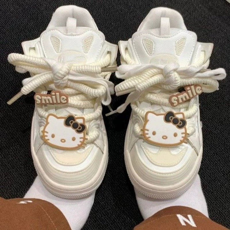 Cute sneakers, footwear for princess, fashionable demi-season high sports shoes