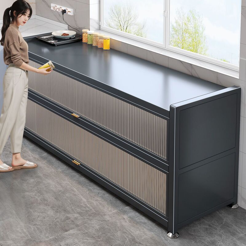 New Kitchen Rack Floor-Standing Multi-Layer Storage Cabinet Multi-Functional Microwave Oven Side Bowl Cabinet Storage Cabinet