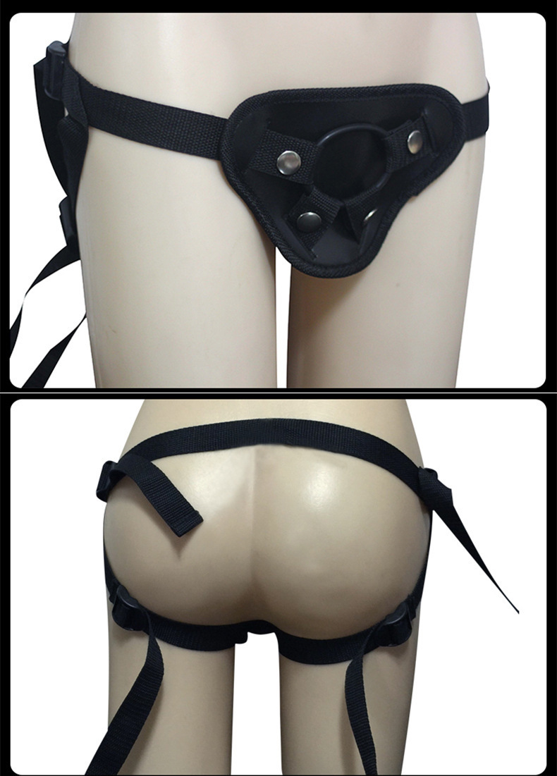 Dildo-Wearing Leather Pants for Women, Adult Wearable Leather Pants — detail image 3