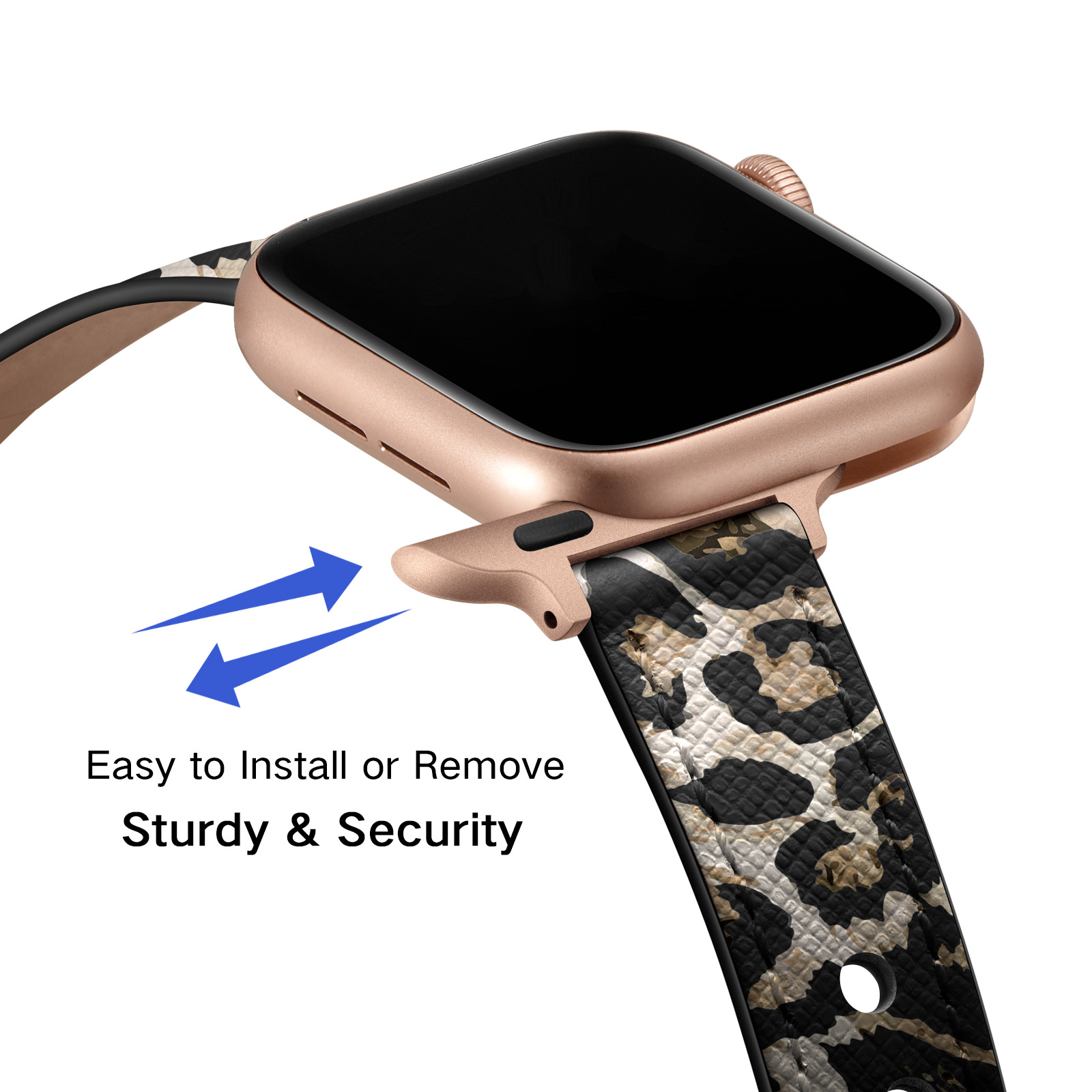 18g Weight Apple watch watchband Classification Genuine leather Material Solid Color Pattern Retro Style Retro Solid Color Apple Watch Watchband 65