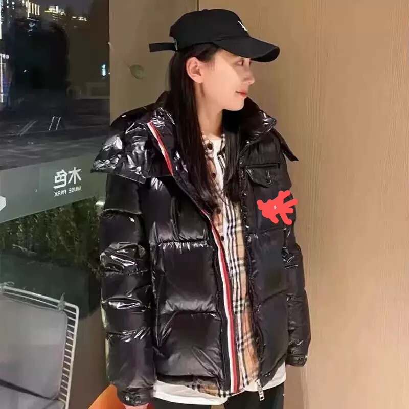 冬の蒙家の経典モデルのマヤの明るい面のダウンジャケットの男女の帽子のウェビングのシンプルで厚い保温のレジャーのコート|undefined