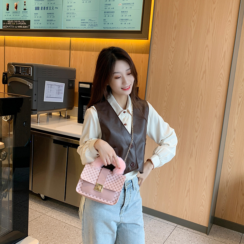 Felpa pequeño bolso cuadrado Comercio exterior al por mayor 2023mini bolso de moda bolso de cadena bolso impreso bolsa de mensajero