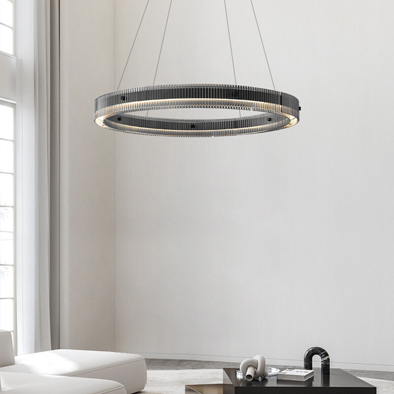 2024 nuevo estilo italiano minimalista lámpara de sala de estar moderna minimalista nórdica de alta gama diseño de vidrio comedor lámpara de dormitorio