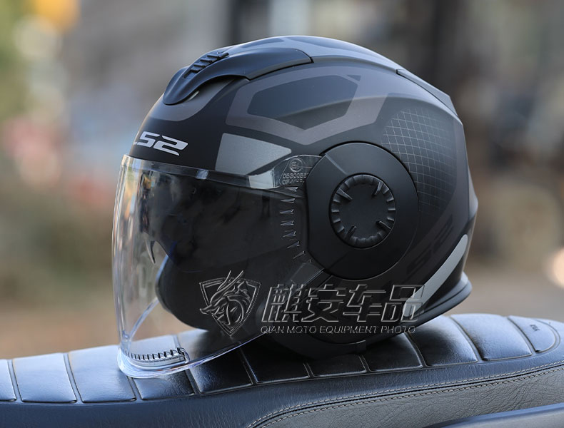 Half Helmet Motorcycle Helmet Electric Car Retro Double Mirror