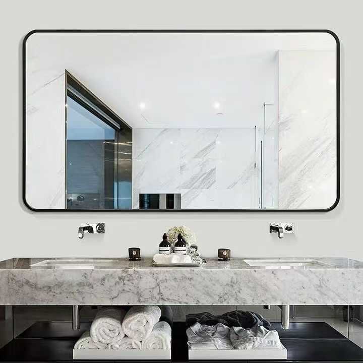 Home Decoration Bathroom Mirror Bathroom Makeup Mirror Adhesive Bathroom Mirror Wall-Mounted Makeup Mirror Adhesive Wall-Mounted Makeup Mirror