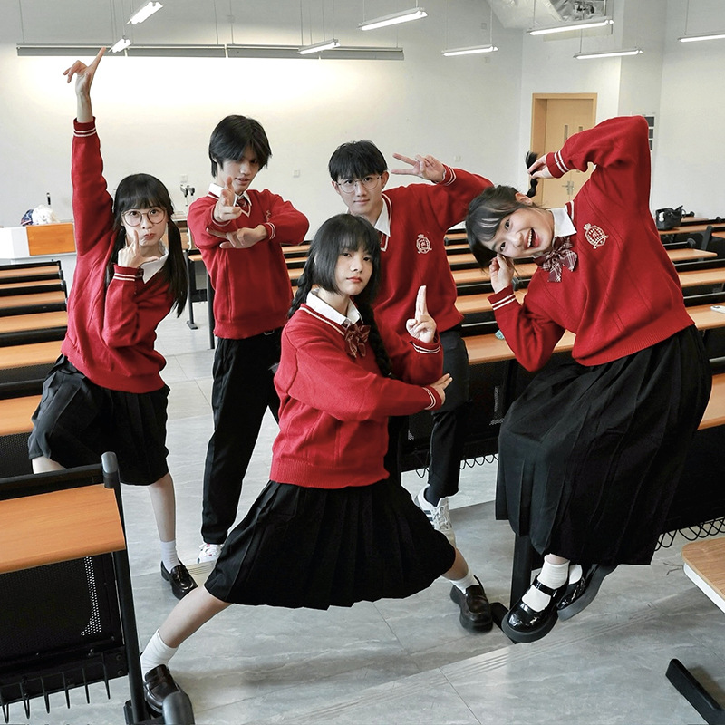(2개) 대학 스타일 가을 중학생 및 고등학생 운동회 수업 유니폼 졸업 교복 여성 합창 낭송 공연 슈트