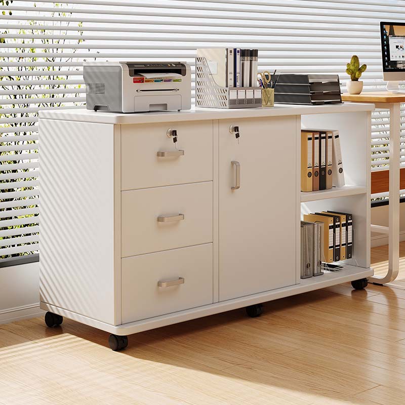 File Cabinet Removable with Lock Modern Simple Large Capacity Storage Multi-function Office Low Cabinet Under Table