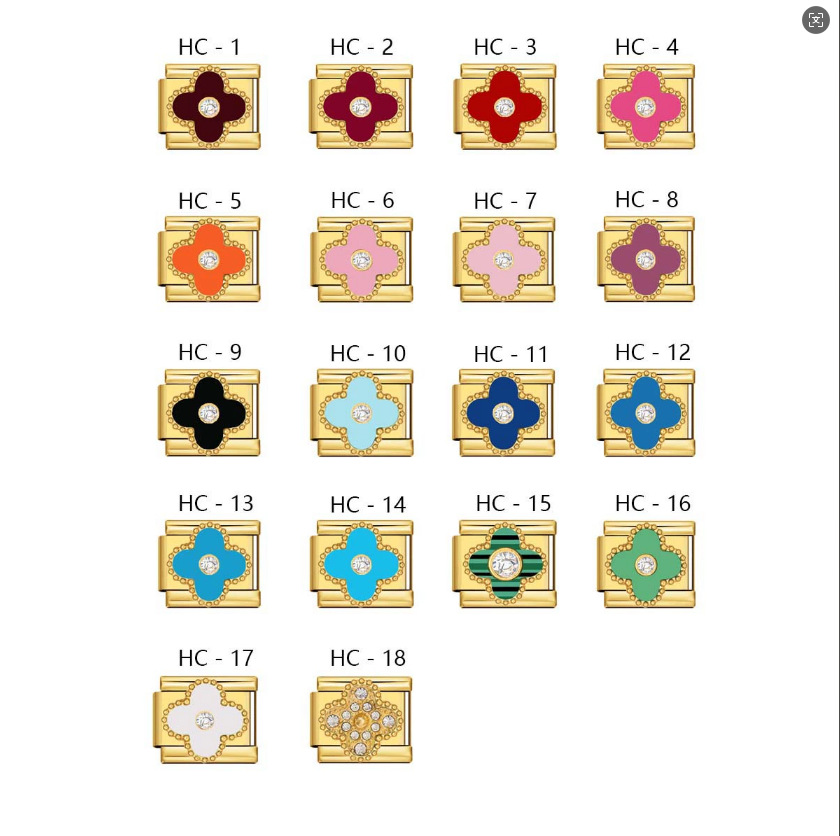 Italian Module Bracelet DIY Free Combination Detachable Strap Pattern Couple Gift European and American Style Snowflake