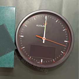 Alfajr客厅卧室壁钟time clock 圆形复古挂钟外贸多功能闹钟CR-23