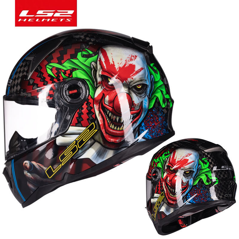 Ls2 casco de la motocicleta ultra ligero 12K de fibra de carbono casco completo 3C certificado anti-niebla Cuatro Estaciones hombres y mujeres de la motocicleta FF396