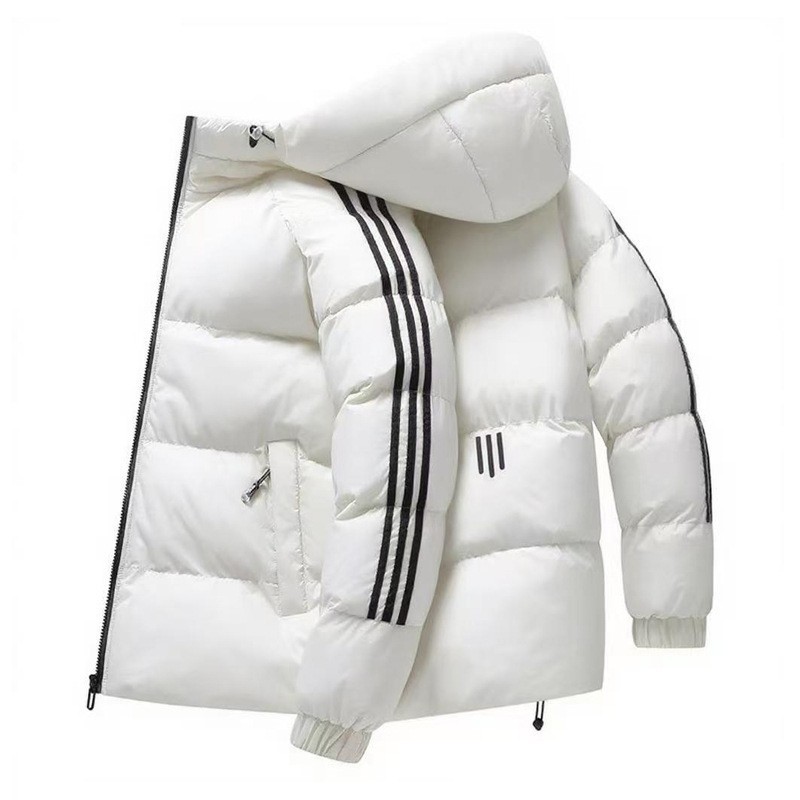 Tres barras transfronterizas chaqueta de algodón de pluma para hombres chaqueta de algodón con capuzas gruesa para hombres invierno calentamiento de algodón frío ropa de pan casual