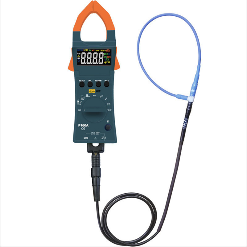 高精度数字钳形表P160A(600A AC/DC,1000V)可配合柔性线圈使用