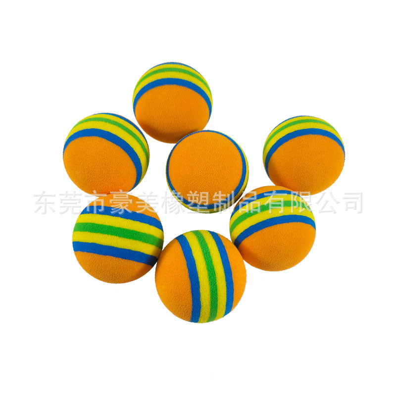 FUENTE Venta al por mayor de fábrica EVA bola clave bola de la raya del arco iris Bola de onda gato bola resistente a la mordedura bola bádminton bola knock-up