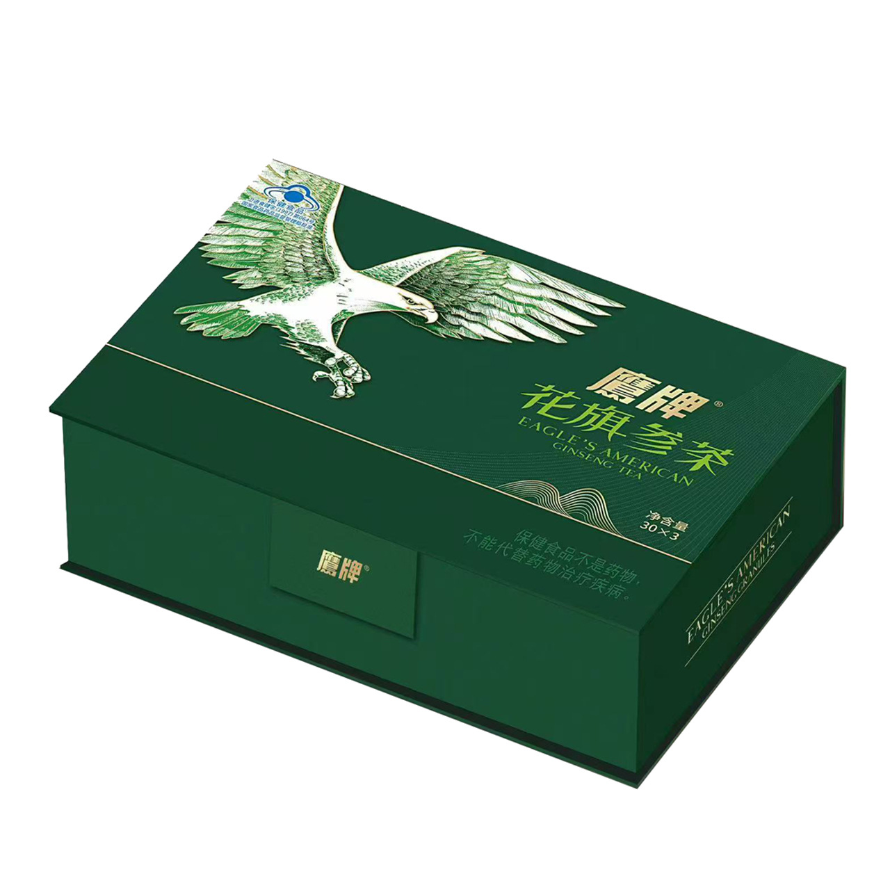 鷹牌花旗参茶40包西洋参顆粒鉄箱贈答品ギフトボックス