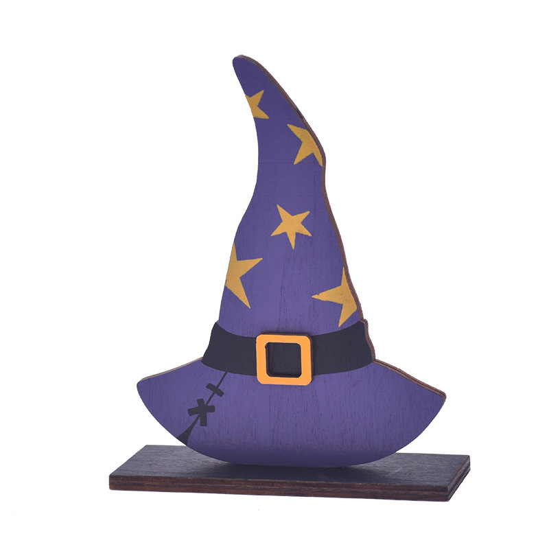 国境を越えた新しいハロウィーンの装飾品魔女ゴースト塗装木製装飾品パーティードレスアップ小道具装飾品|undefined