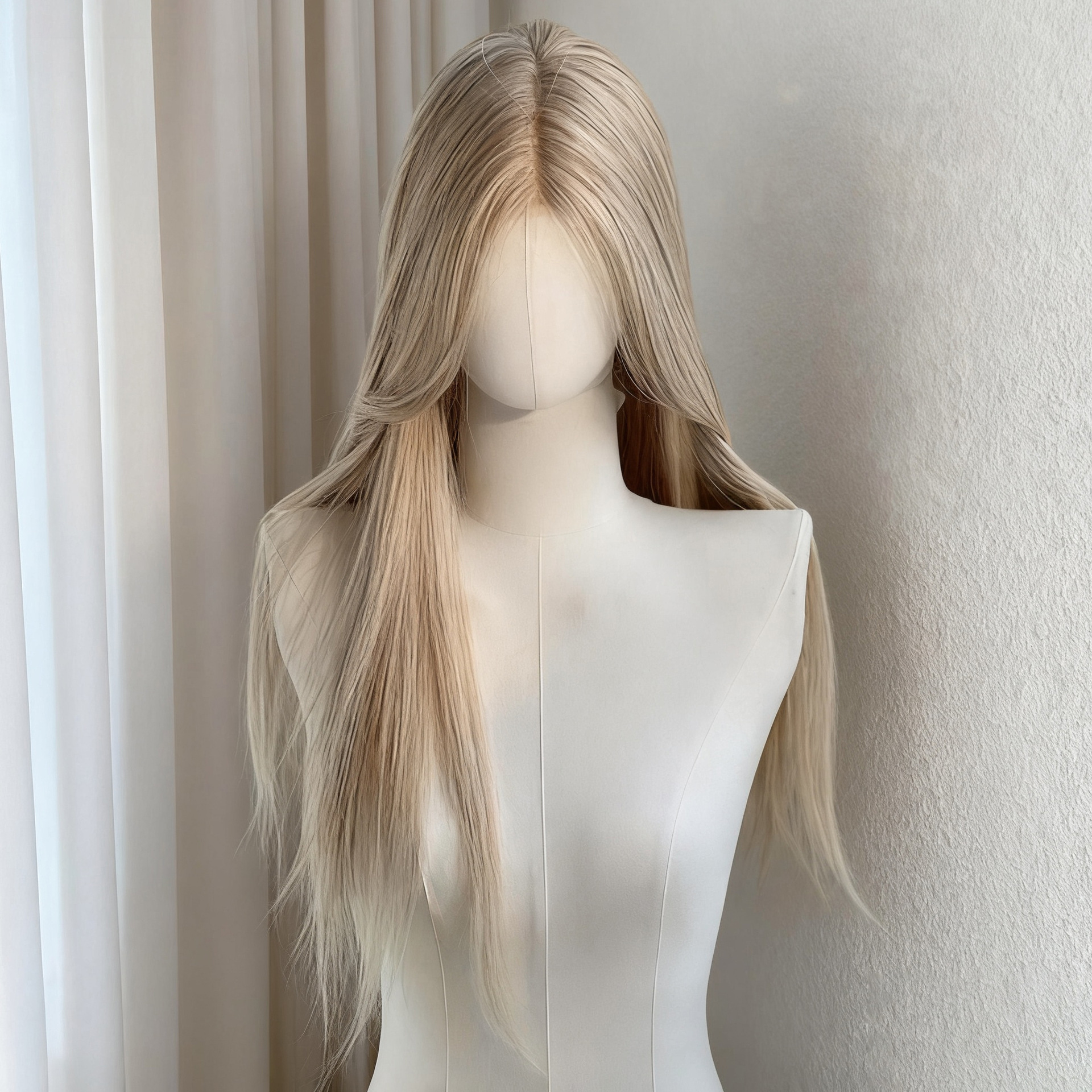 72cm long straight hair [milk tea rice gold]