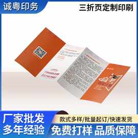 三折页印刷宣传单印制公司企业宣传册画册厂家说明书作品集图册