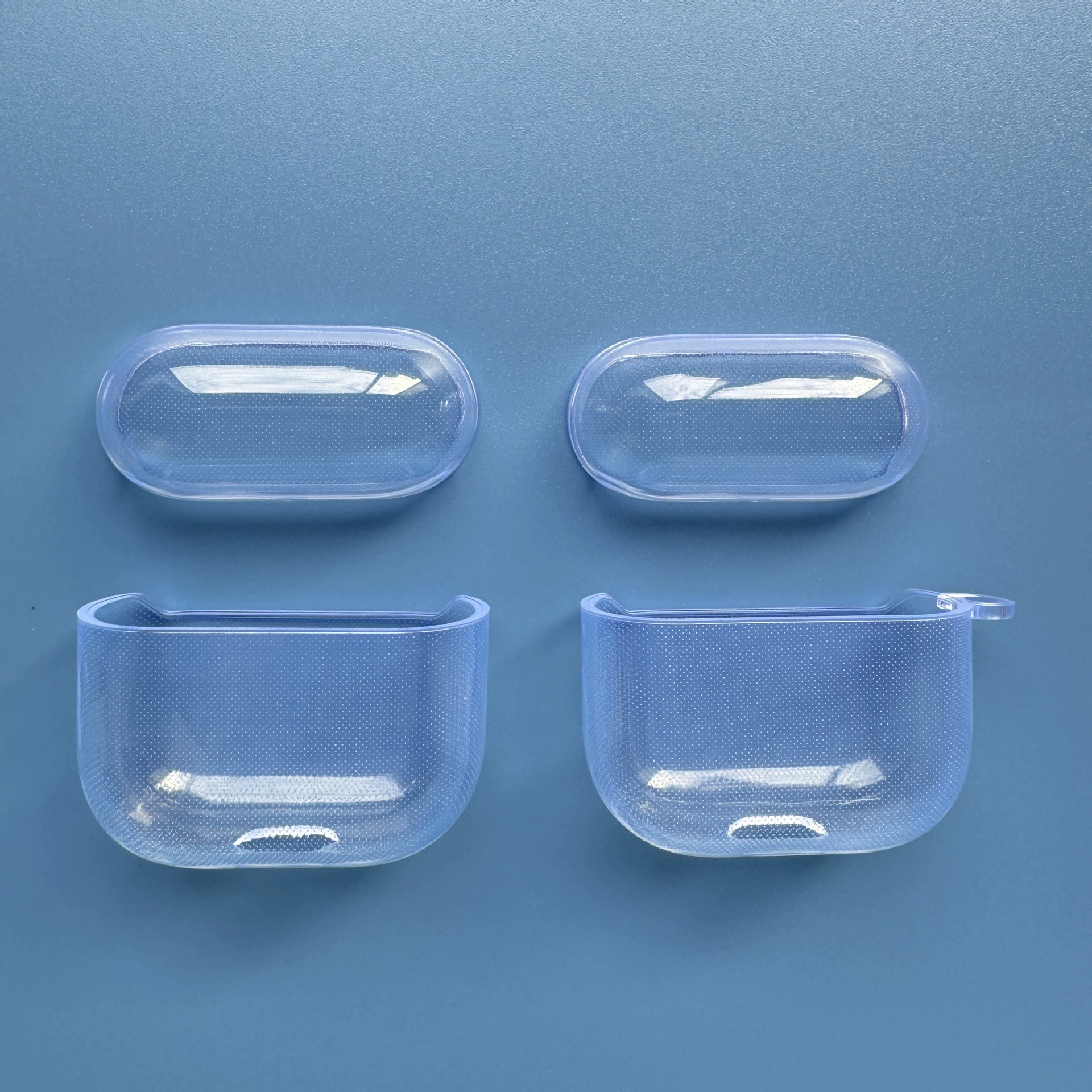 Protective case (Apple AirPods Pro2) transparent TPU/PC, hard/soft shell, lanyard options