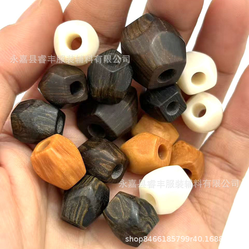15X16Mm Imitation Wood Resin Beads Heterosexual Faceted DIY Geometric Texture Decorative Bracelets Handmade Clothing Accessories 15X16Mm Imitation Wood Resin Beads Heterosexual Faceted DIY Geometric Texture Decorative Bracelets Handmade Clothing Accessories